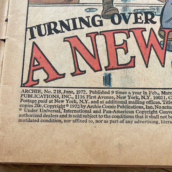 Archie 1972 Comic Book Series #218 - Picture 9 of 9